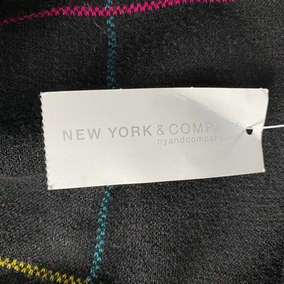 New York & Co Sweater Womens Small Black 7th Ave 3/4 Knotted Sleeve NEW - Picture 6 of 13